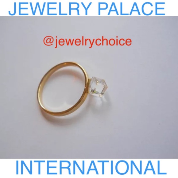 🆕14K Gold Filled White Square Crystal Kids Ring. - Picture 8 of 12